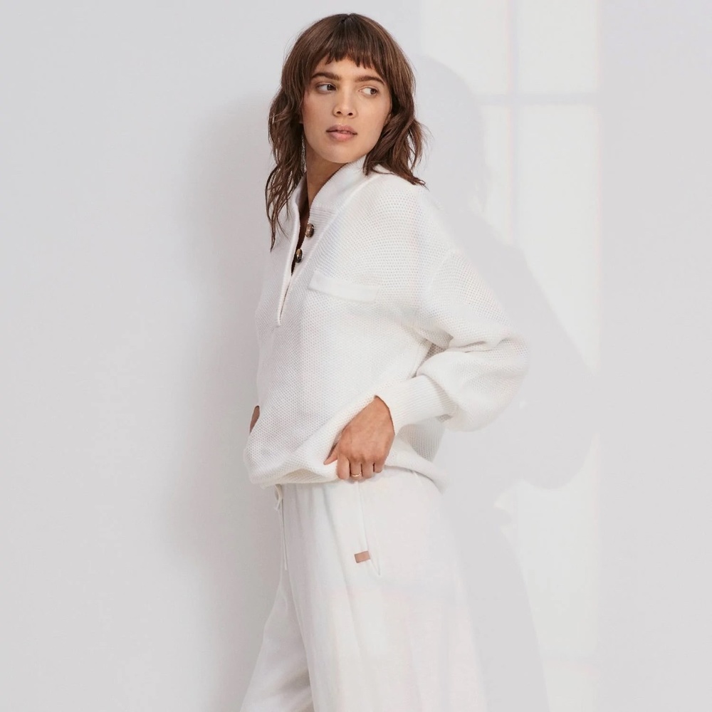 Cozy Cotton Silk Pocket Henley